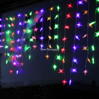 

Multi-color 3.5M 96LEDS Dragonfly Curtain String Lights Lamp New Year Garden Xmas Wedding Party Ceiling Windows Decoration