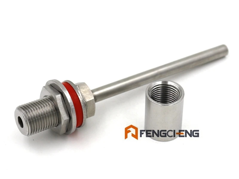 Weldless Thermowell 5"(127mm) Probe, 1/2"NPT. 1/4"(6mm) Inner Diameter