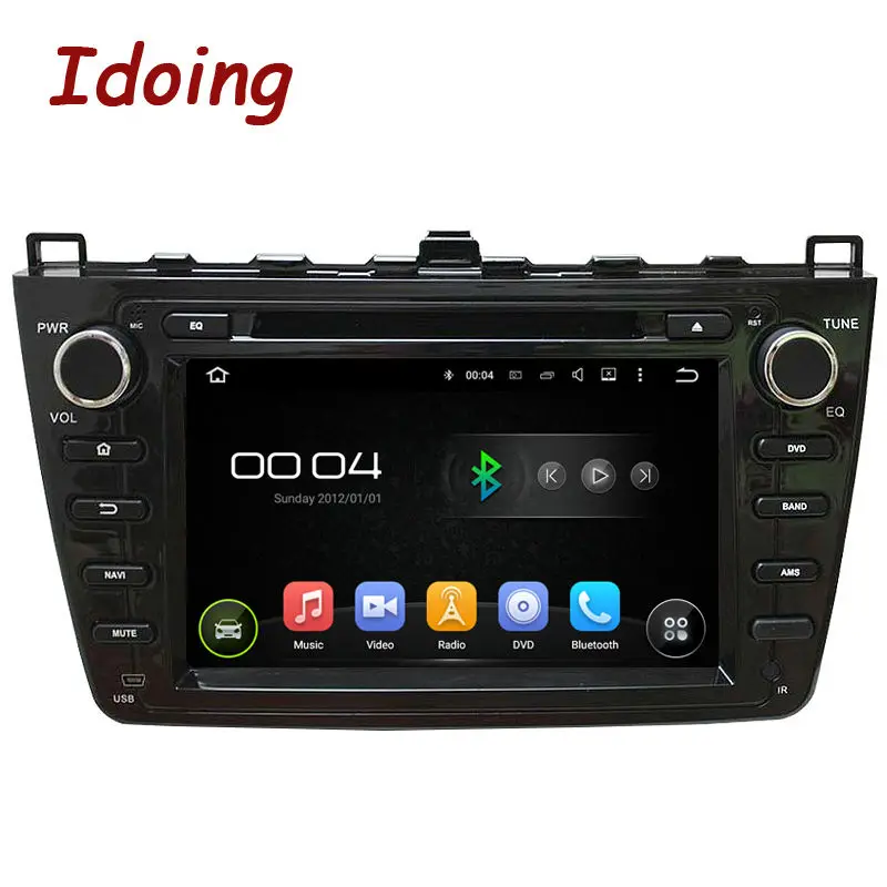 2Din 8" Car DVD Multimedia Player Android 5.1 Fit Mazda 6 RuiyiUltra GPS Navigation 1080P Steering-Wheel Touch Screen Bluetooth