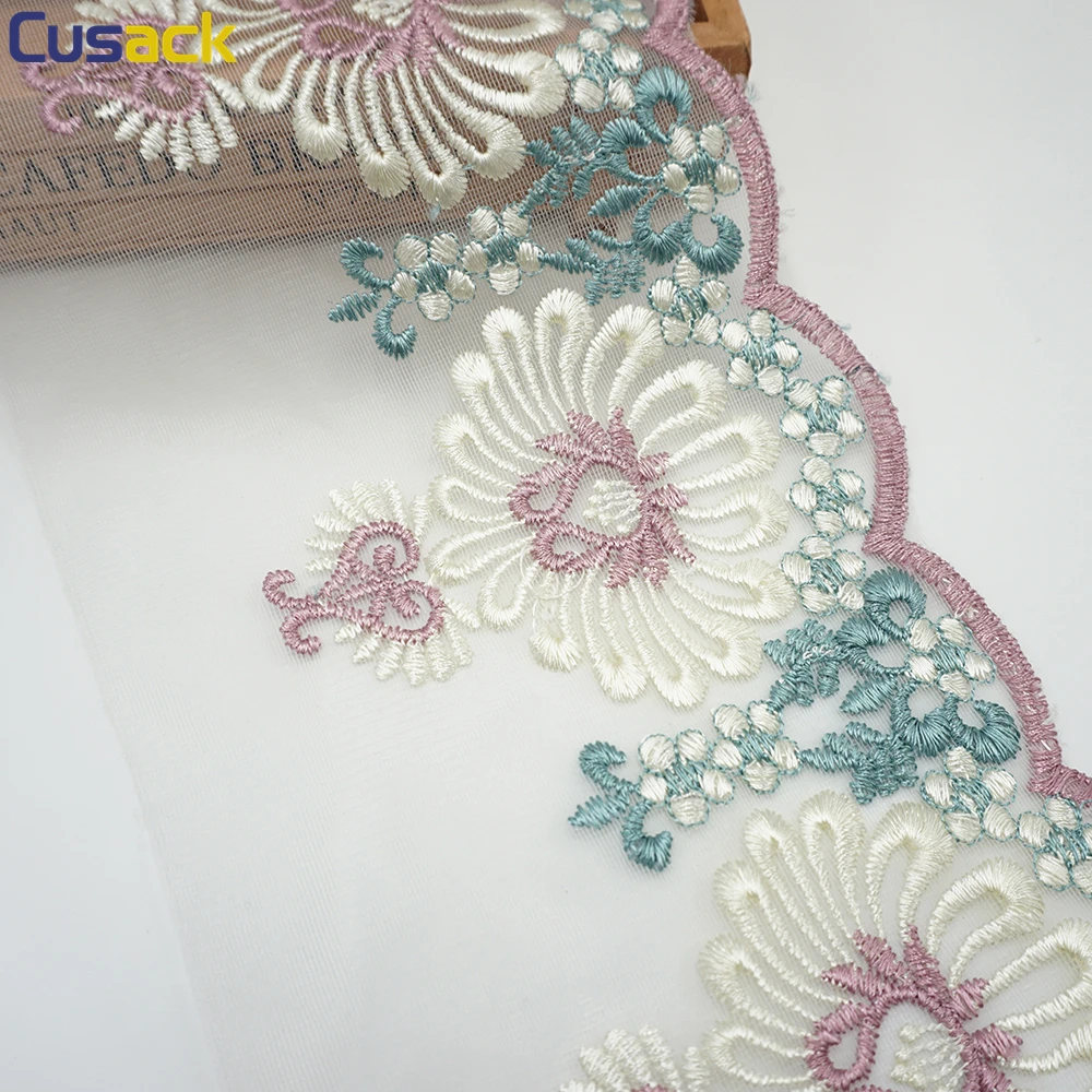 

2 yards 182 cm Strip Lace Ribbon Trims Webbing Applique for Sofa Cover Curtain Home Textiles Trimmings Embroidered Lace Fabric