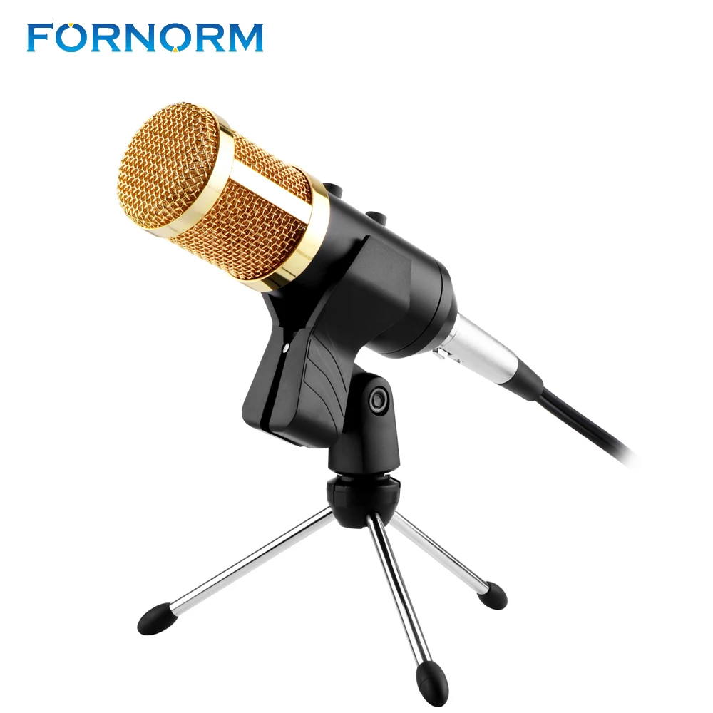 FORNORM USB Condenser Professional Microphone with Volume Adjustment
