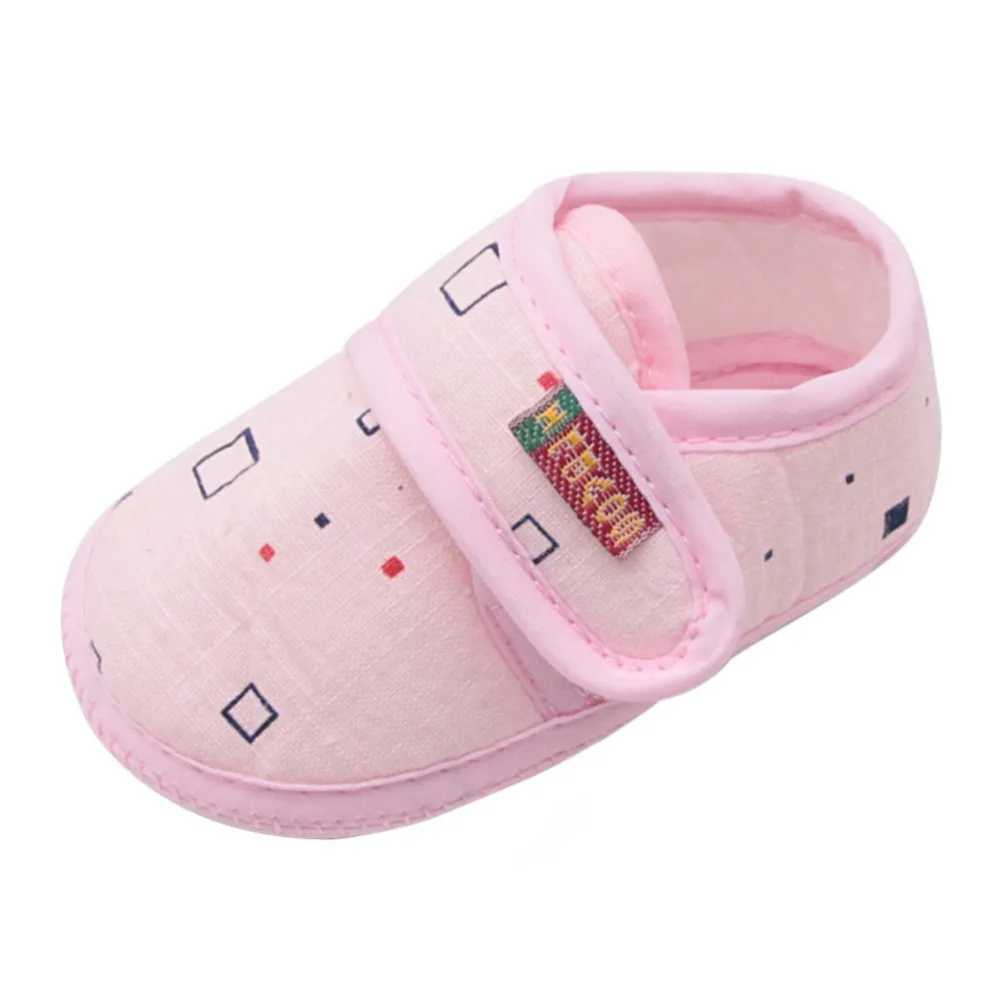 Обувь для новорожденных девочек с бантом; обувь с цветочным принтом; обувь для мальчиков; обувь из ткани с бантом; мягкая детская кроватка из хлопка