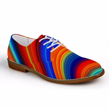 

Customized Casual Men Synthetic Leather Oxford Shoes Fashion Colorful Pattern Printing Men Flat Casual Shoes High Quality