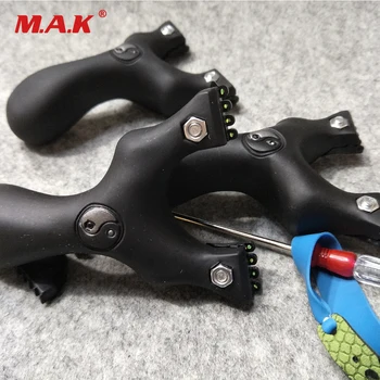 

1 pc Powerful Fiber Aiming Resin Fat Tiger Slingshot Flat-bowed Sling Shot for Outdoor Archery Hunting Shooting