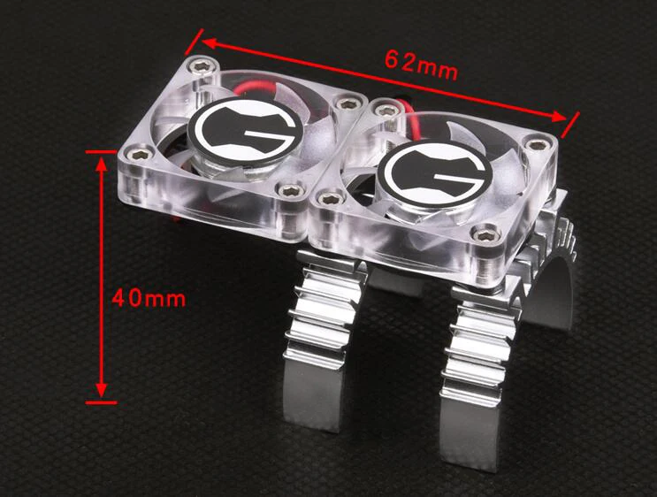 RC Electric Car Motor Heat-sensing Heat Sink Cover+Two Cooling Fans for 1/10 RC Crawler Truck Traxxas TRX4 540 550 3650 Motor RC Electric Car Motor Heat-sensing Heat Sink Cover+Two Cooling Fans for 1/10 RC Crawler Truck Traxxas TRX4 540 550 3650 Motor