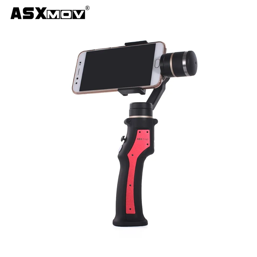 ASXMOV 3 axis Gimbal Camera Orientation red black handheld stabilizer For font b Smartphone b font