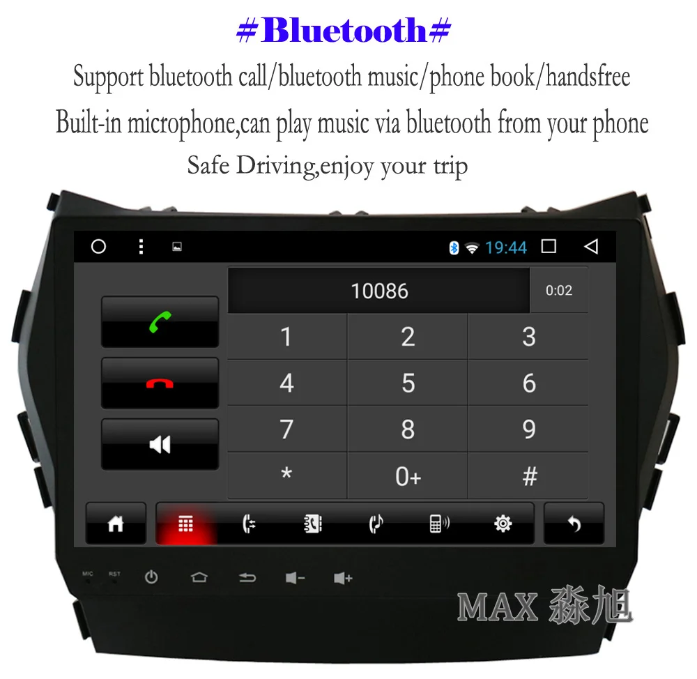 Cheap MAX Android 8.1.0 GPS Navigation System For Hyundai IX45 Santa Fe 2013 2014 2015 Car Radio RDS 4G WiFi Bluetooth SWC Free Map 8