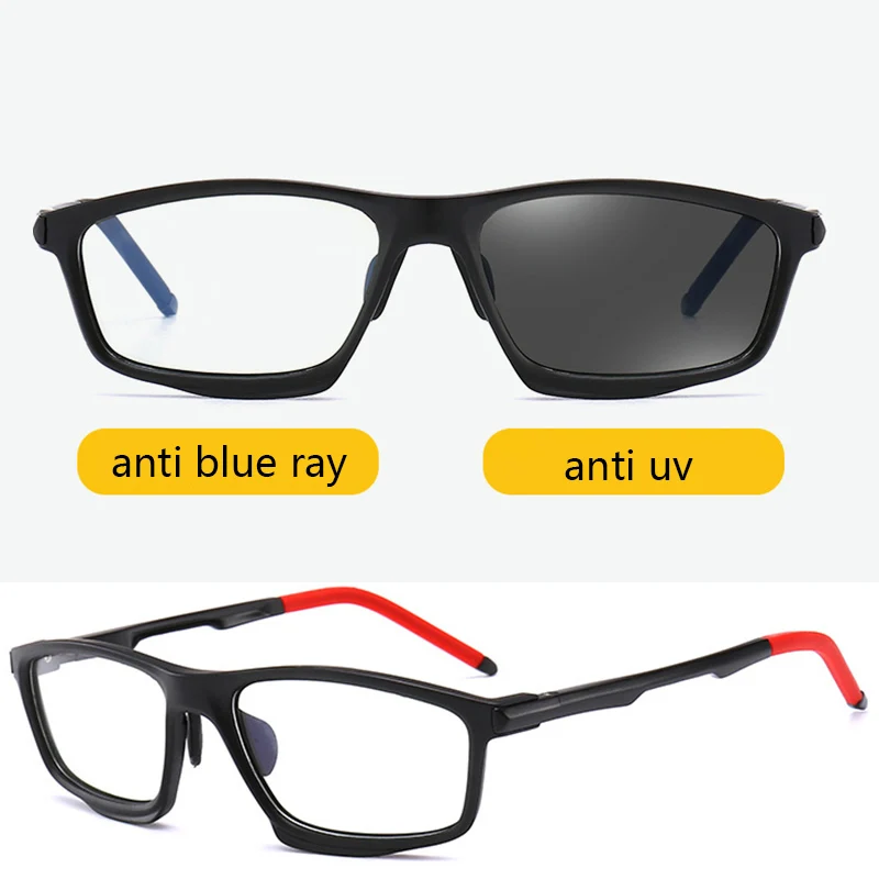

Blue Light Block Glasses Flexible Outdoor Sport Photochromic Sunglasses Computer Glasses Anti Blue Ray Glasses UV Men