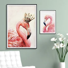 

5D DIY Diamond Painting Animal Flamingos Diamond Embroidery European Style Floral Decoration Needlework Mosaic Round Rhinestone