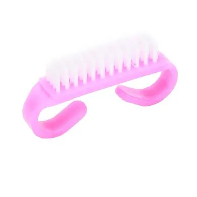 Pink 10 шт. пластиковая щетка для чистки ногтей инструменты для ухода за ногтями Маникюр Педикюр удаление пыли небольшой угол набор кистей для ногтей - Цвет: Pink