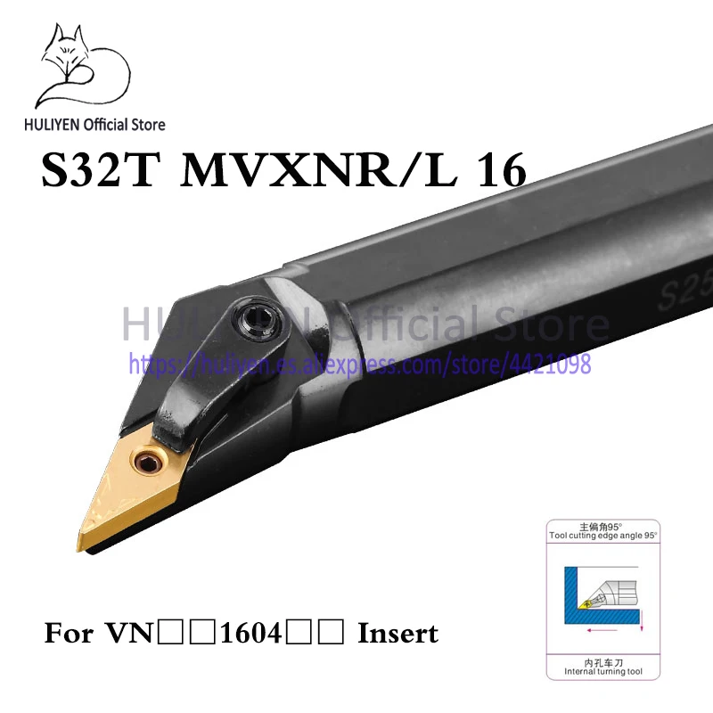 

1pc S32T MVXNR/L 16 Boring Bar Internal turning Tool holder M Clamping Lathe Turning tool holder for VNMG1604