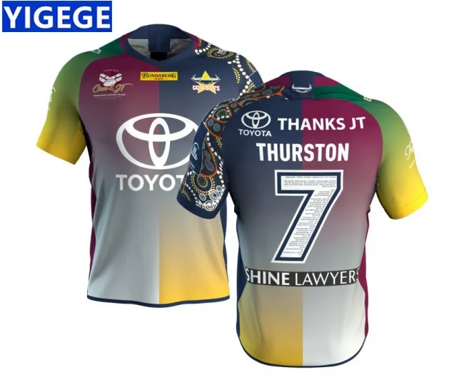 

NORTH QUEENSLAND COWBOYS JOHNATHAN THURSTON 2018 ADULT'S TESTIMONIAL JERSEY North Queensland Cowboys 2019 2017 Rugby