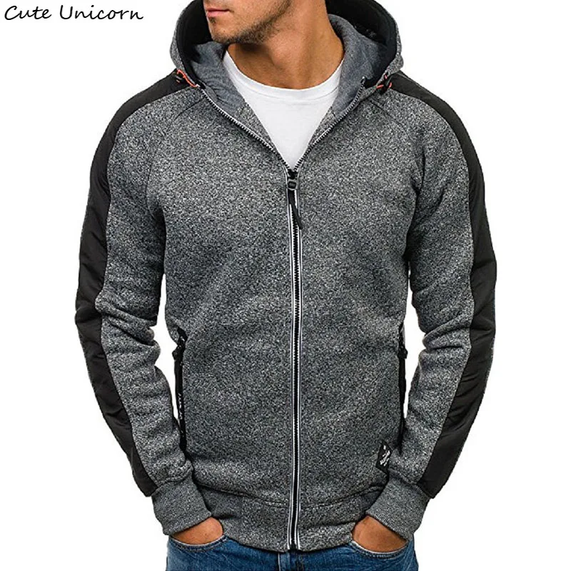 

M-XXXL new Hoodie Men Sweatshirt Tracksuit men boys casual warm Outwear coat zipper Hooded hoodie Sportswear Cardigan plus Size