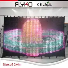 2 метра на 4 метра P50mm Led видео занавес для dj сцены