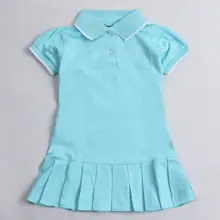 Платье для девочек от 1 до 4 лет коллекция года, летняя одежда для маленьких девочек Детские платья для девочек, костюм модное однотонное детское платье принцессы