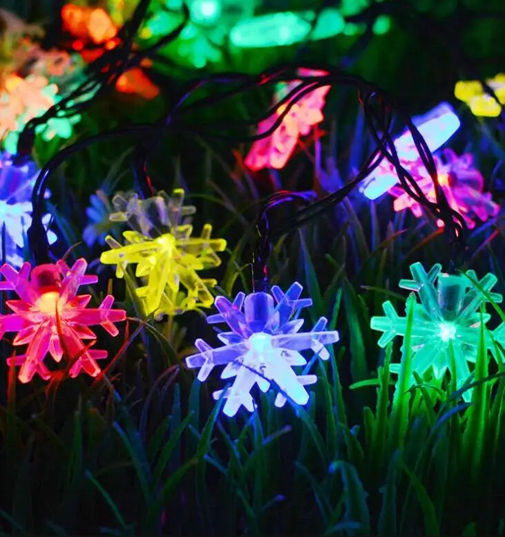 1 5 м 10Led Led Снежинка огни Строка Мяч светящаяся гирлянда на батарейках