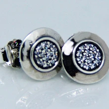 Совместимы с европейскими ювелирными фирменными сережками с CZ стерлингового серебра 925 ювелирные изделия «сделай сам» оптом 09E009