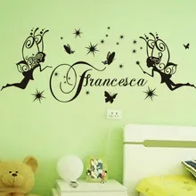 Envío Libre Francesca Muchacha De Hadas Y Arte de La Mariposa de Pared de Vinilo Pegatinas Wal StickerY-615 Mural Nursery Niñas Dormitorio Decoración de la Pared