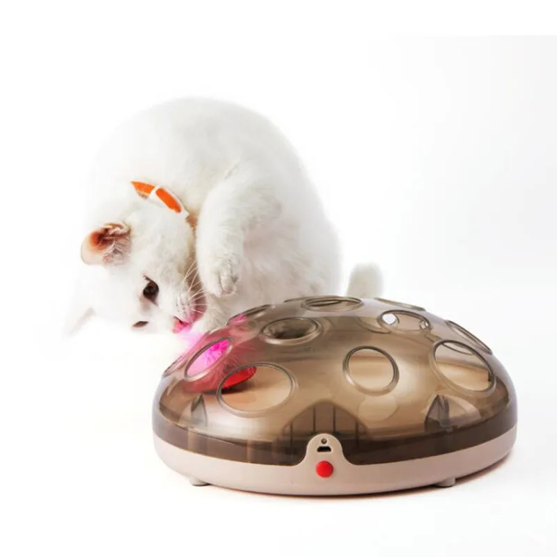 

Magnetic Interactive Pet Cat Toys Automatic Rotating Cat Play Teaser Plate Mice Catch Toy Electric Playing Exercise Toys