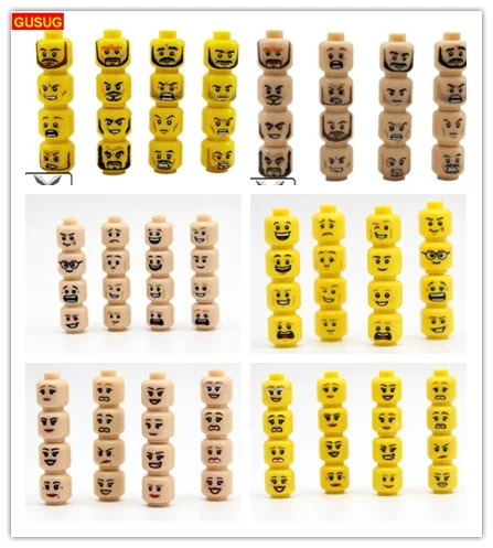 

GUSUG Building Blocks Man Women Head Face Expression diy figures Marvel Avengers Superhero Star Wars Kids DIY Toys Hobbies