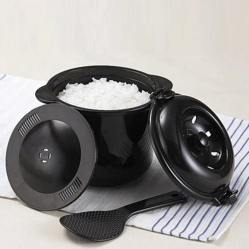 Microwave Rice Cooker W/ Rice Scoop Microwave Kitchen Cookware Steamer