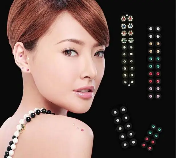 Weight Loss Magnet Colored Faceted Crystal magnetic ear acupressure seed Stop Smoking diet anxiety etc  20 pcs pellets
