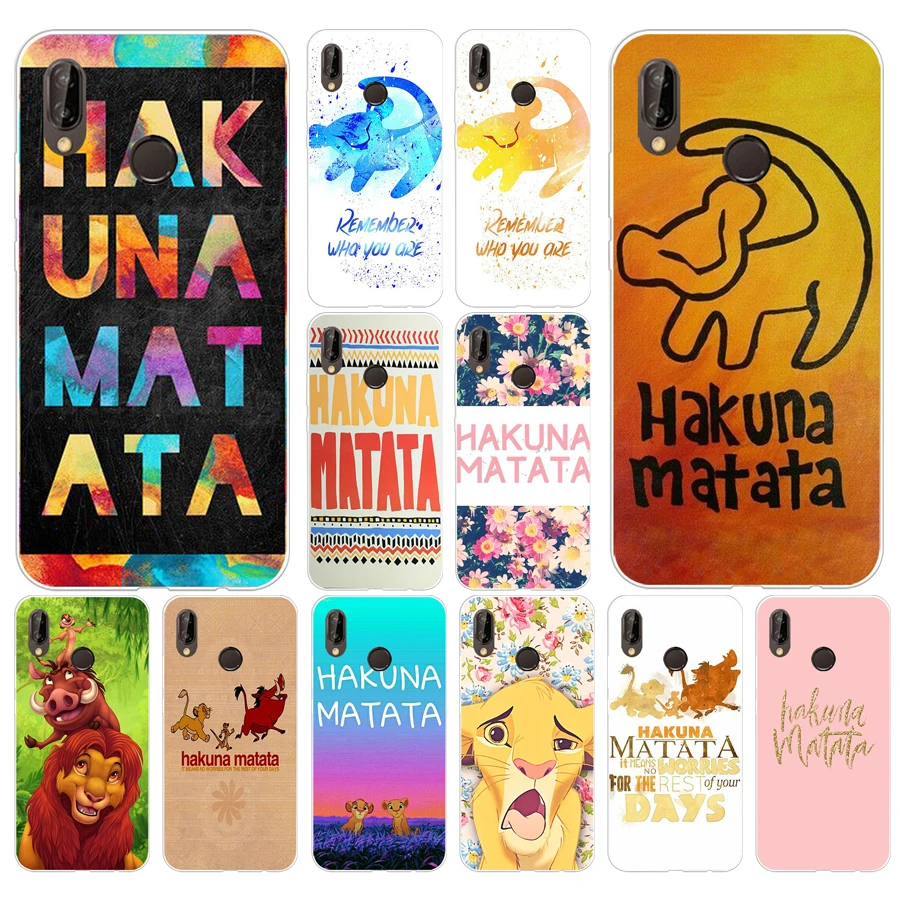 

110H hakuna matata The Lion King Soft Silicone Tpu Cover Case for huawei Nova 3 3i p smart