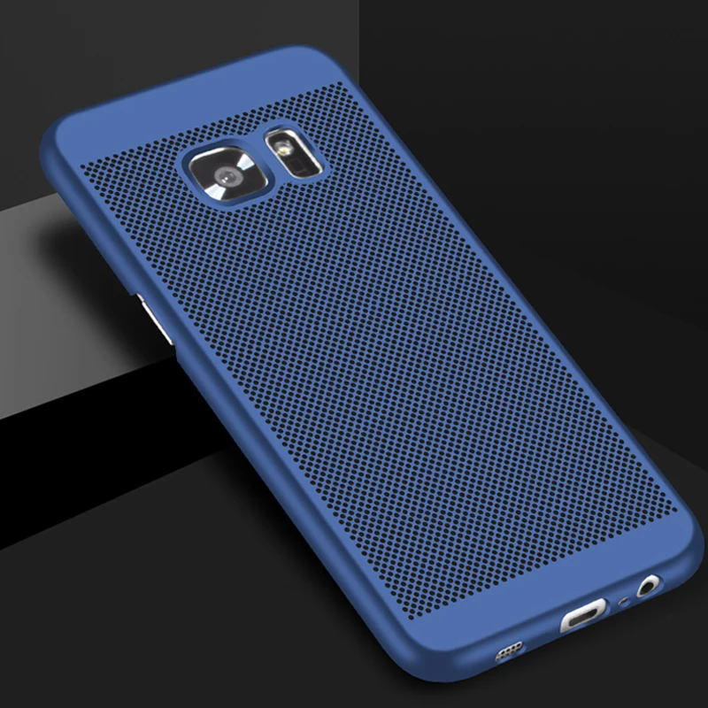 YueTuo пластиковый излучающий чехол для телефона, etui, чехол для samsung galaxy s6 edge plus s 6 s6edge аксессуары - Цвет: Navy blue