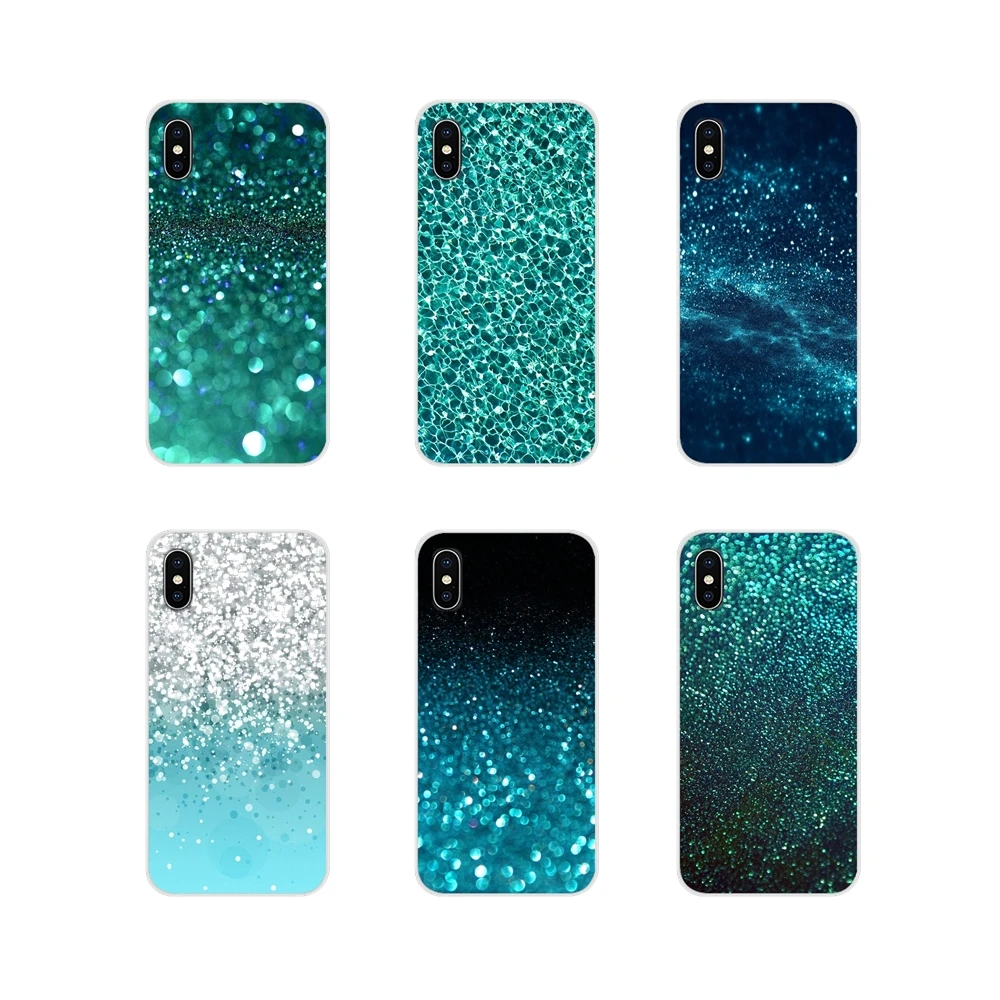 

Transparent TPU Skin Case Teal Blue Glitter Amazing For Oneplus 3T 5T 6T Nokia 2 3 5 6 8 9 230 3310 2.1 3.1 5.1 7 Plus 2017 2018