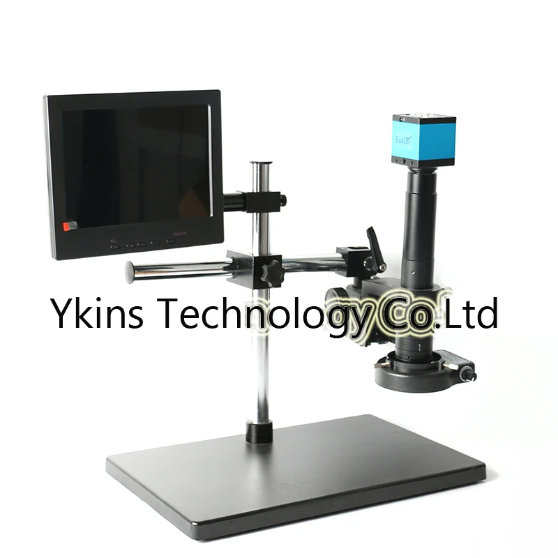 

14MP USB Digital Industry Video Microscope Camera Kit + Boom Stereo Bracket + 180X/300X C-MOUNT Lens + 144 LED+ 8" LCD Monitor