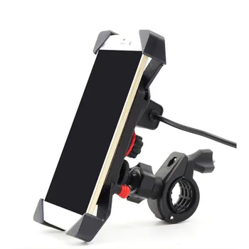

Motor Mobile Phone Holder Stand Waterproof Rechargeable Motorcycle Phone Holder Support Shockproof for 3.5-6.5"