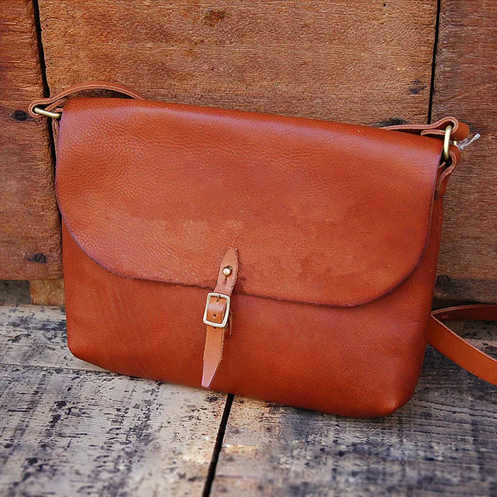 [B 5081] DIY leather art vegetable tanned leather cattle shoulder bag ...