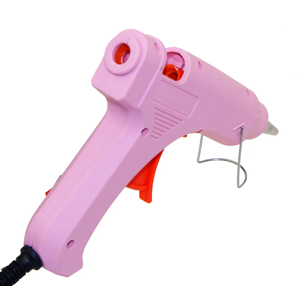 Розовый 20 Вт ЕС/США термоплавкий клеевой пистолет с 7 мм x 100 мм клеевой карандаш промышленные мини-пистолеты термо Электрический термотемпературный инструмент