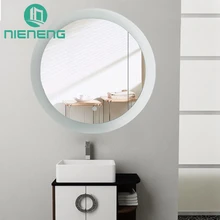 

Nieneng Illuminated Demist Lighted Vanity Make up Heated Mirror Bathroom Dimmer Defogger Makeup Round LED Light Mirror ICD90131