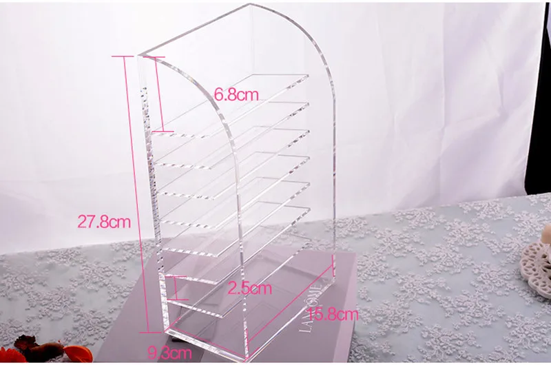 Многослойный органайзер для макияжа, акриловый держатель для губной помады, чехол для макияжа, коробка для хранения косметики, подставка для лака для ногтей