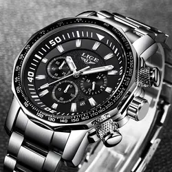Relogio Masculino 2018 LIGE Для мужчин s часы лучший бренд Роскошные модные кварцевые часы Для мужчин все Сталь водонепроницаемый спортивный костюм в
