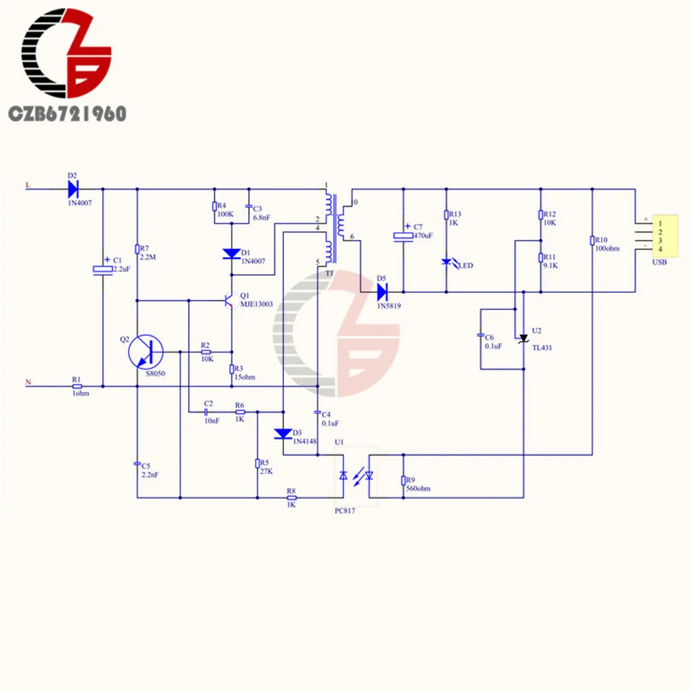 Комплекты для самостоятельной сборки AC-DC 220 В до 5 В мА адаптер питания конвертер трансформатор зарядное устройство для мобильного банка питания Светодиодная лента