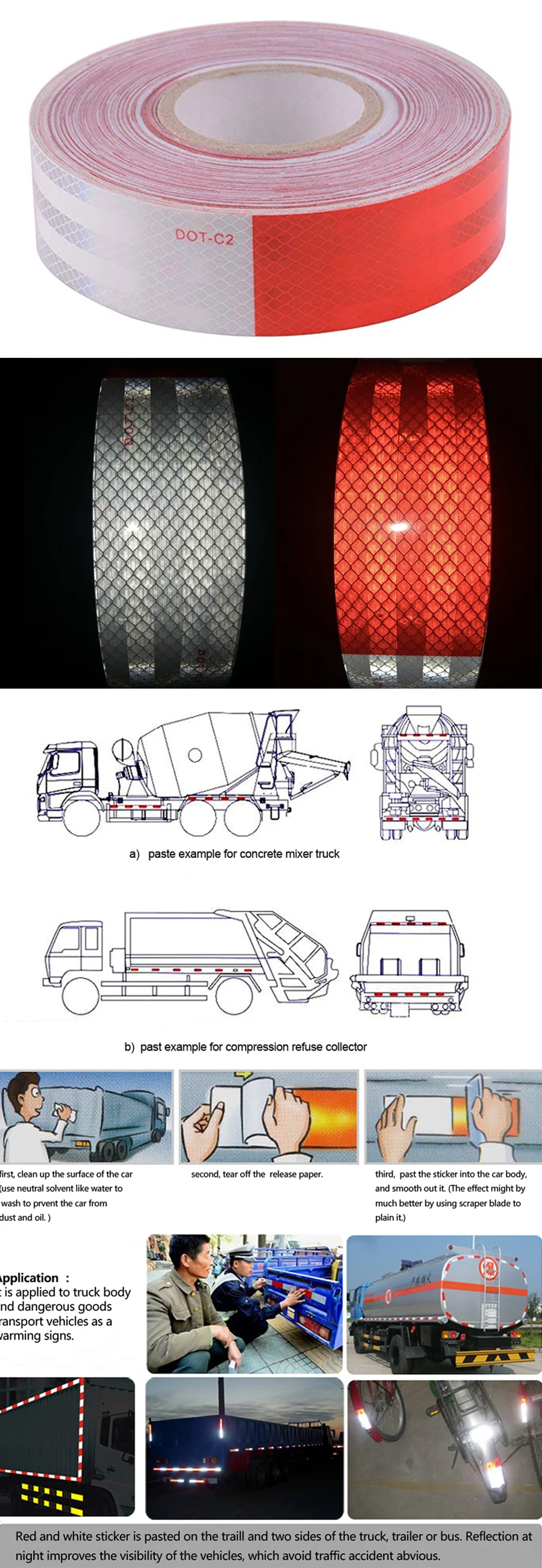 5 см x 10 м наклейки на велосипед DOT-C2 Diamod высокоинтенсивный отражающий наклейки для задней части велосипеда лента велосипедные наклейки для