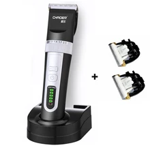 Профессиональный перезаряжаемый Электрический Машинка для стрижки волос титановая головка триммер для волос для мужчин детский ЖК-дисплей машинка для стрижки волос