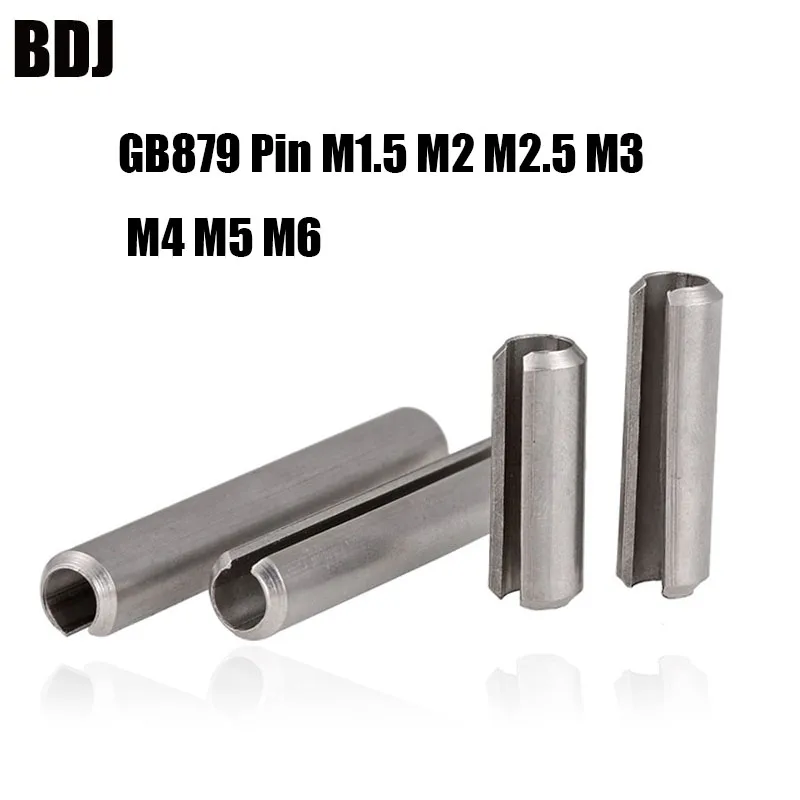 

GB879 Pin M1.5 M2 M2.5 M3 M4 M5 M6 304 stainless steel Split elastic cylindrical positioning opening spring cotter 5MM - 20MM