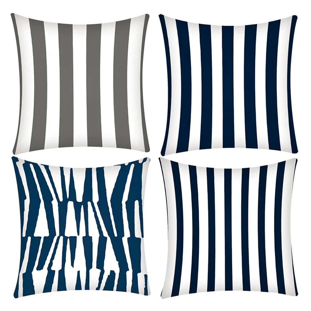 

Gajjar 45*45cm Striped Geometric Cushion Cover Polyester Pillowcase Cojines Decorativos Para Sofa Home Bedroom Sofa Decor 521W