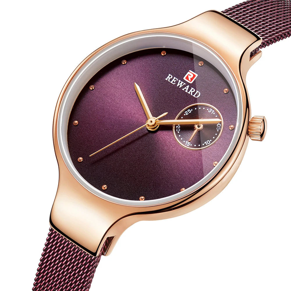 Relogio Feminino Purple Rose Gold Wrist Watch For Women Creative Slim Milan Quartz Wristwatch Ladies Waterproof Top Dress Clock Women S Watches Aliexpress