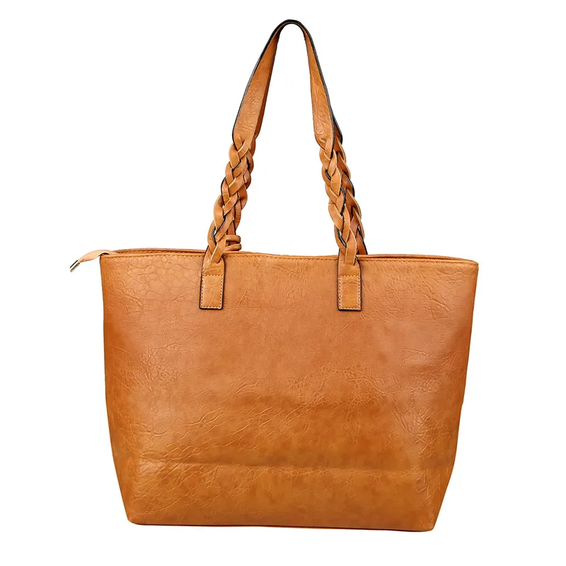 الفاخرة العلامة التجارية جلدية هامش يد أعلى-مقبض السببية حمل حقائب كتف للنساء خمر شرابة كبيرة المحافظ حقيبة تسوق