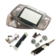 Прозрачный черный цвет корпуса с запасными частями оболочки для GameBoyAdvance консоль крышка мультфильм объектив DMG GBO подарок для игры Мальчик Дети