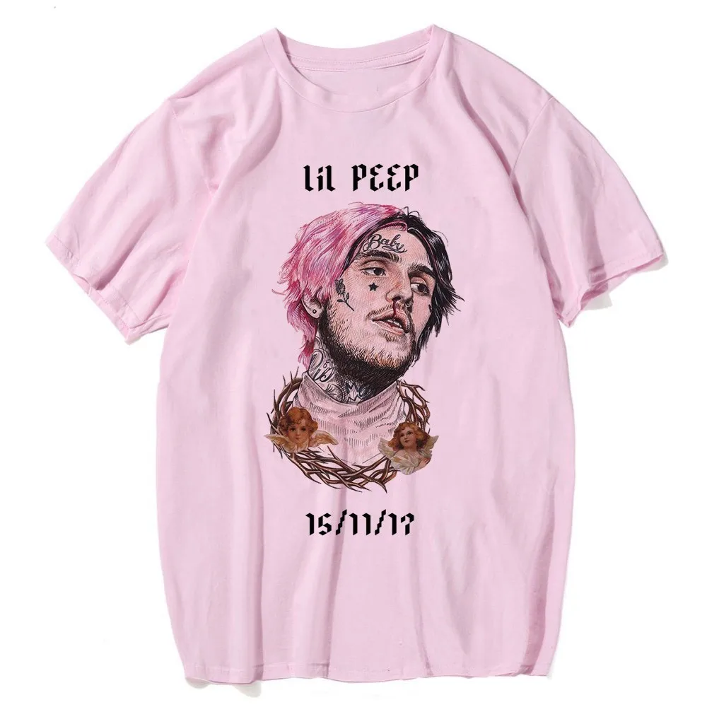 Lil Peep Футболка Music Man летние Графические футболки певица Мужская Новая Lil. peep футболка одежда Удобная футболка мужская женская - Цвет: 2