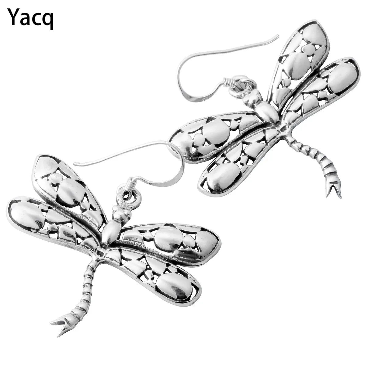 

YACQ 925 Sterling Silver Dragonfly Dangle Drop Earrings Birthday Jewelry Gifts For Women Wife Her Girlfriend Dropshipping CE17