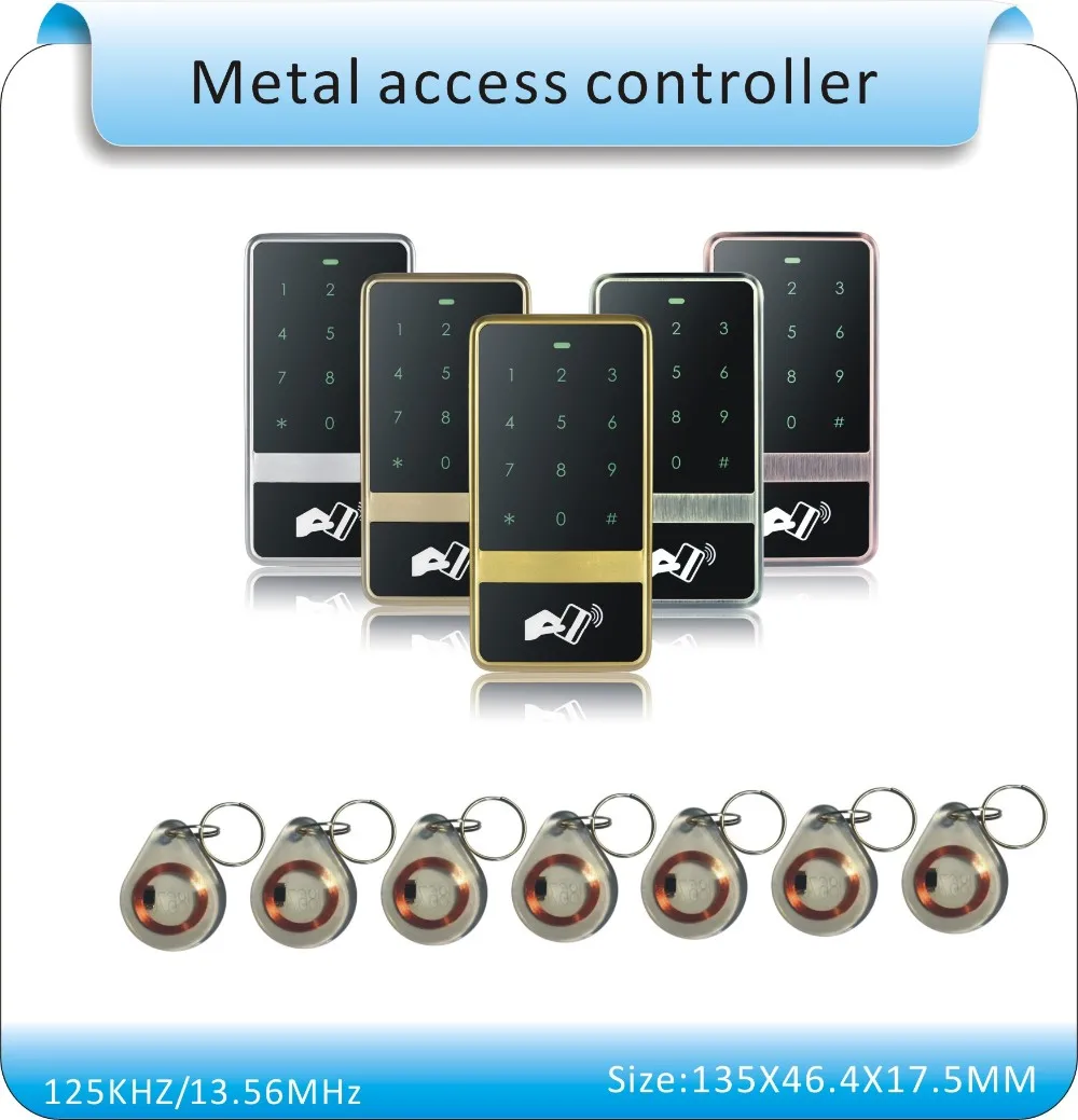 Высококачественная металлическая оболочка 10 кристальная бирка+ радиокарточка система контроля доступа RFID/EM Контролер карты доступа