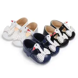 Для новорожденных девочек обувь с бантом принцесса кожаные кроватки обувь мягкая подошва Повседневная детская обувь лето