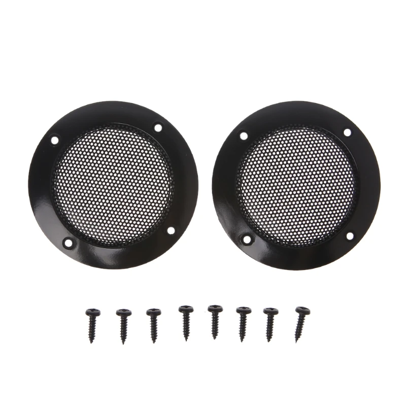 Precio reducido Cubierta protectora de malla para altavoces de coche, cubierta negra de 2 pulgadas para altavoces, novedad, 2 uds. qVKAgDDZ