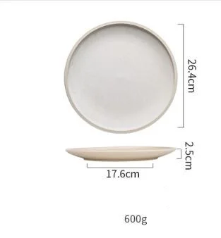 KINGLANG японская однотонная матовая керамическая посуда домашняя тарелка для стейка плоская тарелка белая тарелка - Цвет: 8